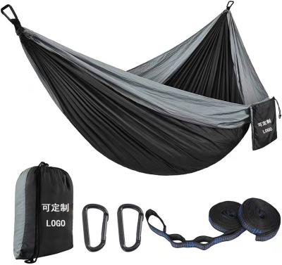 China Durable Portable Ultralight Nylon Swing Folding 2 People Hiking Nylon Hammock for sale