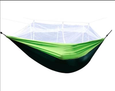 China 2 person 210T nylon tent parachute portable durable nylon outdoor camping hammock with mosquito net for sale