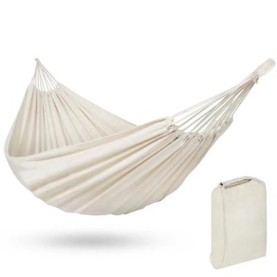 China Sales New Fashion Hammock High Quality Hot Comfortable Swing Chair Canvas Outdoor Camping Hanging Hammock for sale