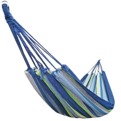 China Durable Hot Cheap Outdoor Leisure Canvas Hammocks Cotton Fabric Hammock Sleeping Hammock for sale