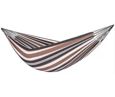 China 2022 New Durable Outdoor Camping Cotton Fabric Hammock Hanging Folding Woven Hammock Bed for sale