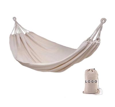 China Durable White Canvas Hammock With Hook Egg Hammocks Luxury Outdoor Camping Chair for sale