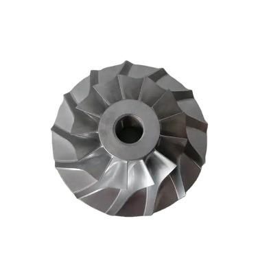 China Aluminum Compressor Wheel CNC Billet 10 Blade Flank Milling Processing Five Axis Custom Machining for sale