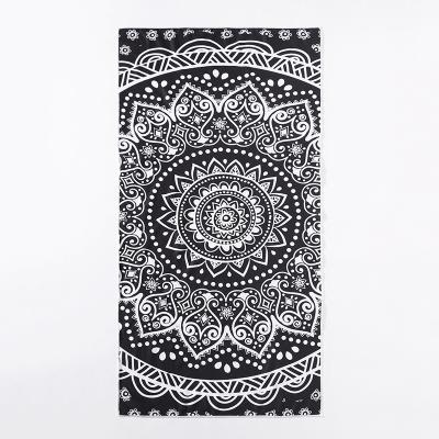 China Viable Wholesale Printed Quick Dry Microfiber Large Bath Towels Sand Free Portable Rectangular Beach Towel for sale