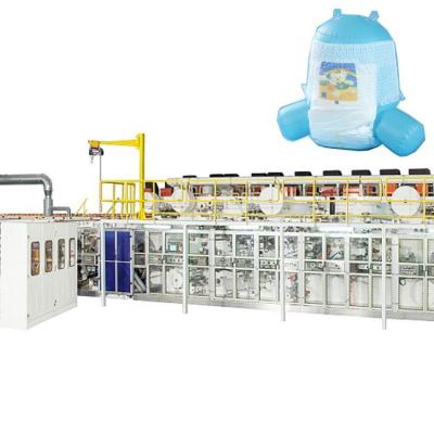 China High Capacity Servo Elastic Waistband Baby Diaper Diaper Production Line High Capacity Full Full Machinery for sale