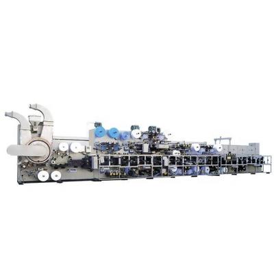 China High Capacity Servo Full Rig Discount Makers Paper Machine Baby Diaper Machine Fast Making T Shape Disposable Diaper for sale