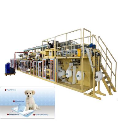 China Brand New High Capacity Quick Setup Disposable Nonwoven Pet Pee Training Pad Making Machine for sale