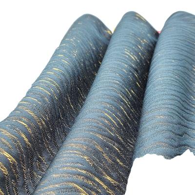 China Breathable Porcelain Custom Yarn Dyed Rayon Knitted Stretch 88%Polyester 12%Spandex Fabric for sale