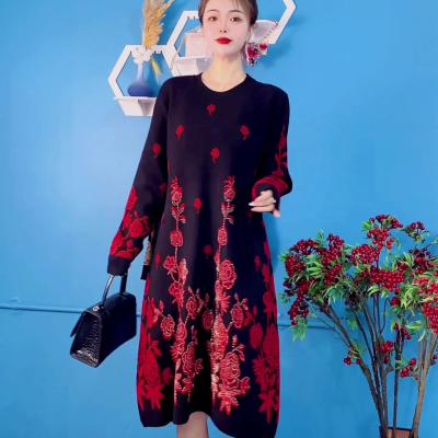 China Breathable The Latest Fashion New Style Sweater Dress For Women for sale