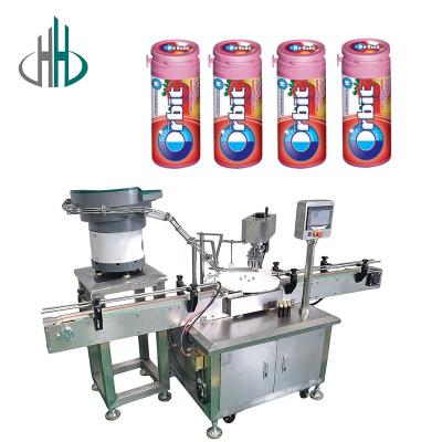 China Tabletop Automatic Glass Jar Covers Plastic Vitamin Chewing Gum Bottle Press pet bottles capping machine for sale