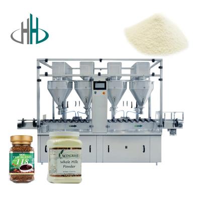 China HC-FSF-6 Automatic screw feeder powder filling machine milk powder spice auger filler jar can coffee packing filling machine for sale