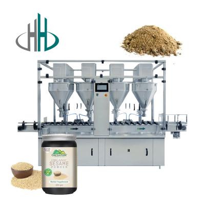 China HC-FSF-6 Jar Automatic milk powder sesame powder pet can bottle filling machine with high rigidity for sale