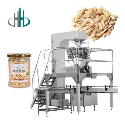 China HC-KSF-6 Jar Cookies beans melon seeds white sugar weigher Automatic Bottle Weighing Granule pet can Filling Machine for sale