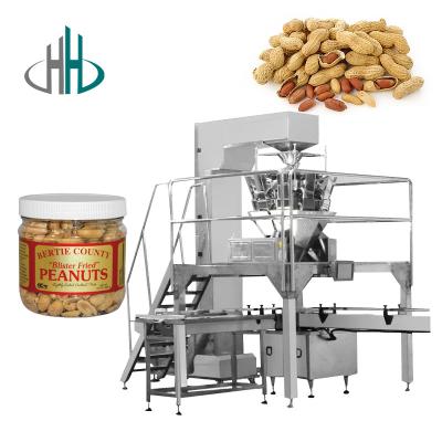 China HC-KSF-6 Customized granule nuts peanut popcorn snack automatic filling and sealing pet bottle can filling machine for sale