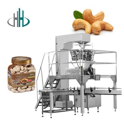 China HC-KSF-6 Jar automatic Candy cashew Snacks Granule bottle pet can Filling Machine Filling Capping Machine Line for sale