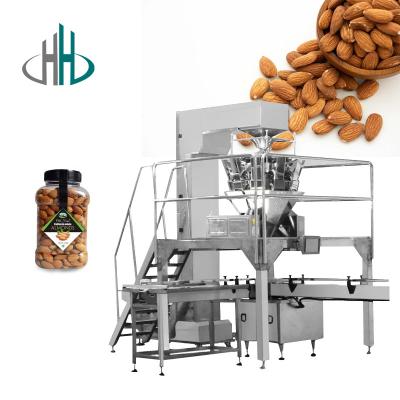 China HC-KSF-6 Jar automatic electronic granule weighing filling bottle packaging pet can filling machine production line for sale