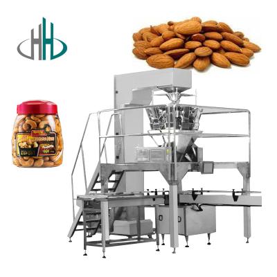 China HC-KSF-6 Jar Automatic Nut Particle Filling Precision Weight Packaging pet bottle can filling Machine for sale