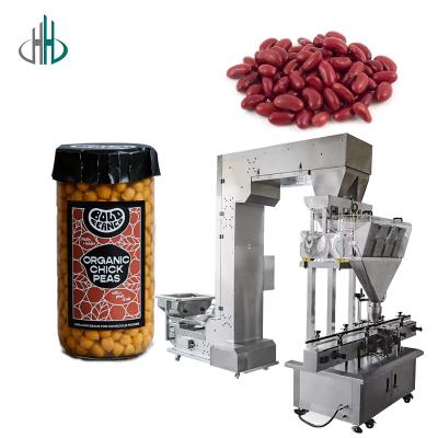 China Automatic weighing 1-1200g rice bean particle granule bottled jar filling machine for sale