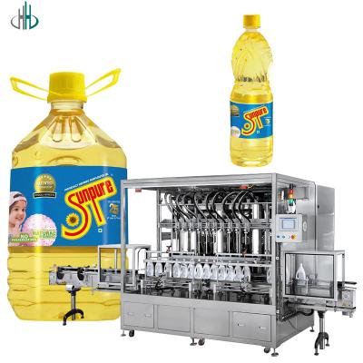 China Automatic Weighing Edible Oil Filling Machine Piston Plastic Bottle Filling Machines for sale