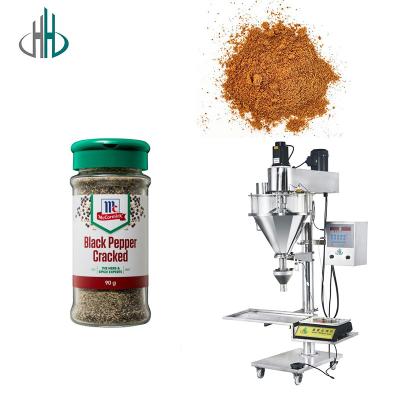 China HC Sensoning Auger Vertical Semi Auto Coffee Spices Powder Weighing And Filling Bottle Machine for sale