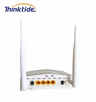 China EPON 4GE+1VOIP+Wifi gepon onu 4LAN optical network unit FTTH RJ11 PON Router for sale