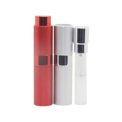 China Personal Care 10ml Aluminum Shell Refill Twist Up Open Perfume Atomizer For Perfume Spray for sale