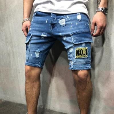 China Plus Size Shorts Jeans 2021 Summer Patchwork Denim Cotton OEM Designer High Quality Short Jean Men Jeans for sale