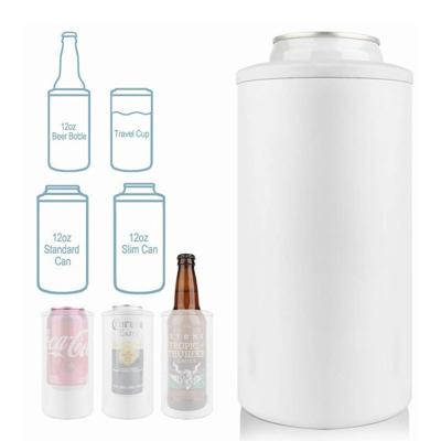 China Custom Viable 3 in 1 304 Stainless Steel Insulator Double Walled 12oz Insulator Beer Bottle Slim Box Cooler Holder for sale