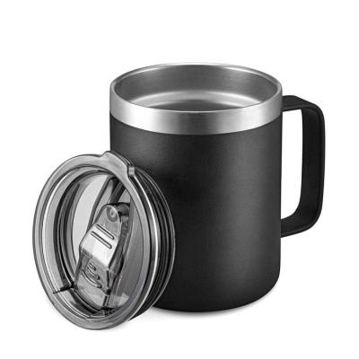 China Stainless Steel Thermo Drinking Matte Black Travel Coffee Mug Viable Customization Private Label Hot And Cooling Water Mug With Logo for sale