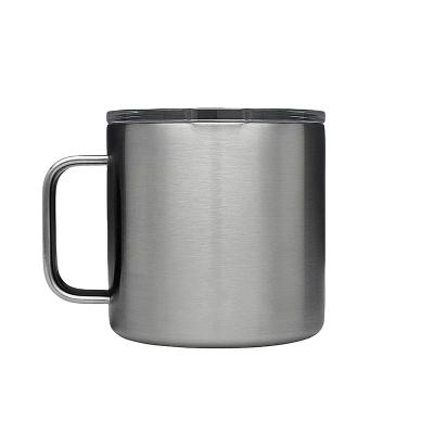 China Viable Wholesale High Quality Promotional Printed Custom Logo Shape Camp 14oz Stainless Steel Vacuum Thermos Coffee Tea Mugs for sale