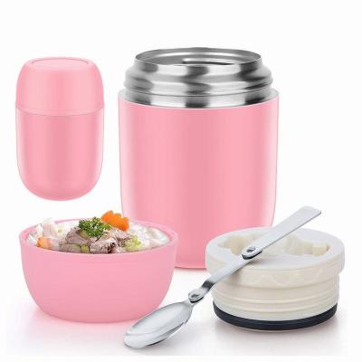 China Wholesale Viable 16Oz Kids Stainless Steel Food Container Vacuum Insulated Wide Mouth Thermos Food Jar for sale