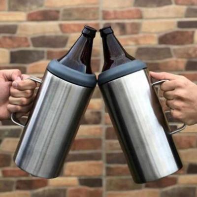 China 2020 Latest Sustainable 40 Ounce Double Walled Insulated Stainless Steel Travel Beer Bottle Cooler Insulator for sale