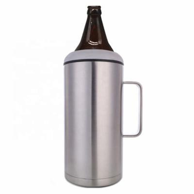 China 1.2 Viable Its Cooler Beer Bottle Holder Stainless Steel Beer Mug 40oz Bottle Holder With Handle for sale