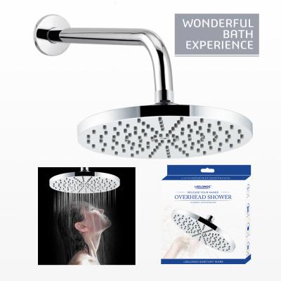 China Without Slide Bar Bathroom Chrome ABS Hydraulic Water Saving Rainfall Wall Mounted Shower Head for sale