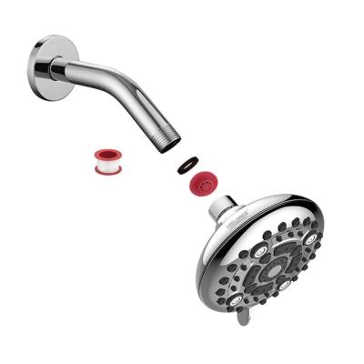 China Without Diverter 6 Functions Leelongs Luxury Rain Top Fixed Chrome Luxury Shower Head In 12cm for sale