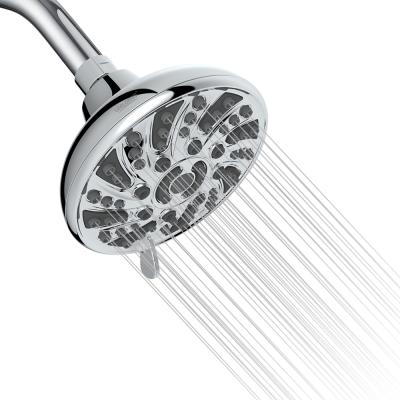 China Non-needle 5inch Luxury Fixed ABS Plastic Rainfall Shower Head With 6 Functions for sale