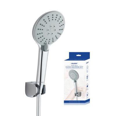 China Without Diverter 125mm Large Head 3 Function Affordable Handheld Shower Head Set With Luxury PVC Shower Hose for sale