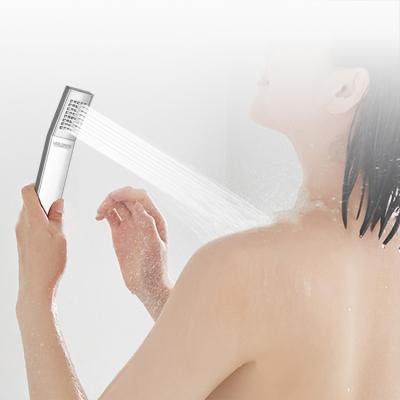 China Without Switch Leelongs 4cm High Water Pressure Shower Head Single Handle With Chrome Surface for sale