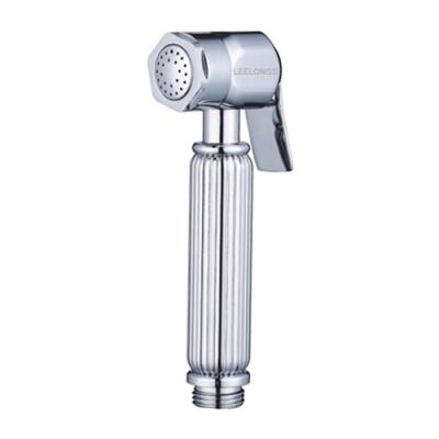 China Needleless Brass Chrome Plated Muslim Handheld Bidet Spray Shattaf for sale