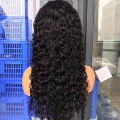 China Virgin Human Hair Raw Full Lace Water Wave Wigs For Black Women, Brazilian Swiss Water Wave Full Lace Wigs With Baby Hair for sale