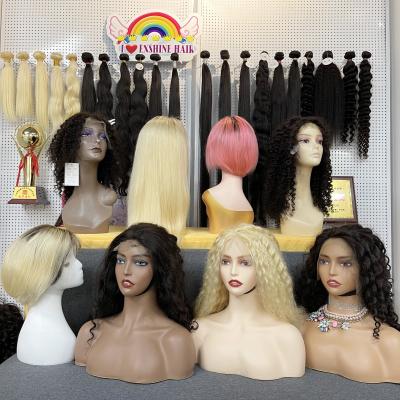 China Wholesale Direct Factort Silky Straight Wave Human Lace Wig, Raw Virgin Cuticle Aligned Afro Kinky Curly Hair Wigs, Curly Straight Lace Front for sale