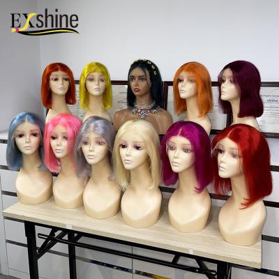 China YSE Water Wave Wholesale Price Short Lead Curly Lace Wig,Red Virgin Hair Wigs,Glueless Fake Scalp Full Lace Wig With Baby Hair for sale