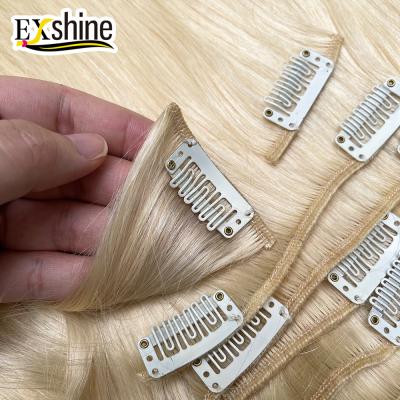 China The Other Remy Clip On Hair Extensions 100% Human Russian, Indian Natural Seamless Clip In Hair Extension Wholesale for sale