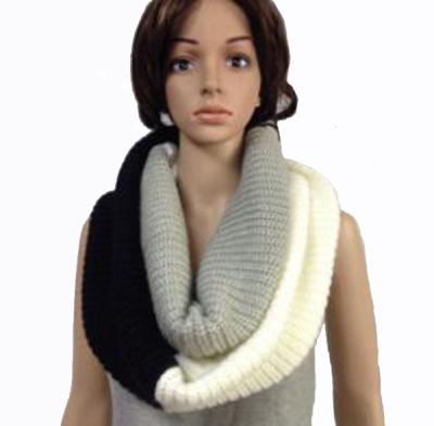 China Warm Sale Women Winter Acrylic Mohair Color Striper Scarf Comfy Snood for sale