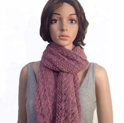 China Wholesale Warm Winter Wear Women Large Heat Fashion Acrylic Knitted Scarf for sale