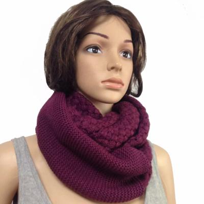 China Wholesale Fashion Heat New Style Plain Dyed Knitted Scarf Snood for sale