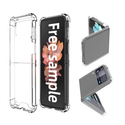 China Anti-Fall Airbag Arcylic TPU Military Shockproof Folded Clear Transparent Case For Samsung Galaxy Z Flip Protect Cover for sale