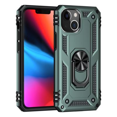 China Anti-fall Heavy Duty Clip On Protective Back Cover Latest Phone Case Combo Magnetic Stand Holder For iPhone 13 for sale