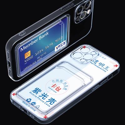 China Wallet Cell Phone Credit Card Anti-fall Fundas Para Transparencies Back Cover For iPhone 12 Pro for sale