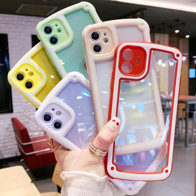 China Wholesale New Full Color Protective Clear PC Shockproof Anti-fall Candy Phone Case For iPhone X/XS/11/12 for sale